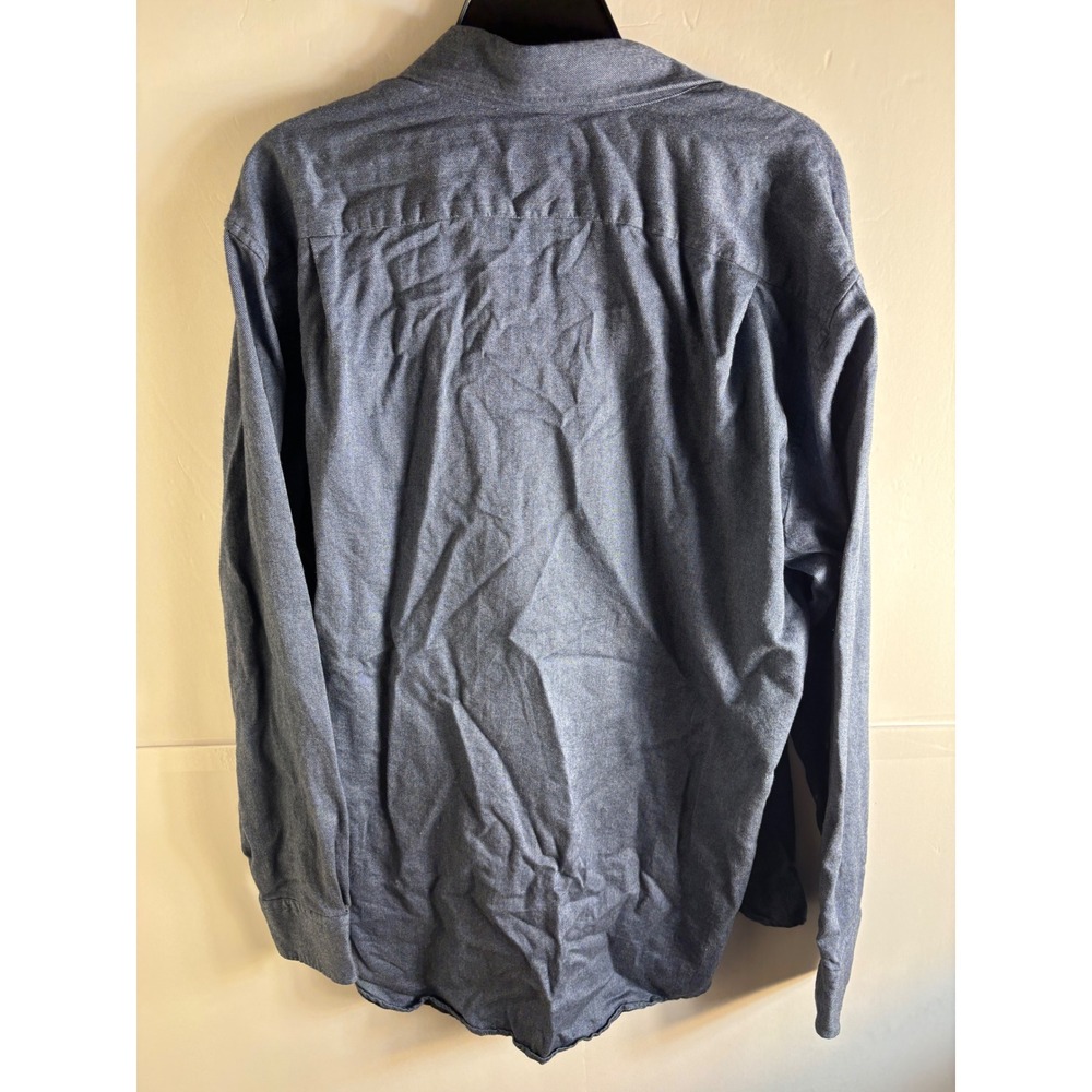 Stenstroms Blue Fitted Body Twofold Super Cotton Button Down Shirt Mens XL - Picture 6 of 9